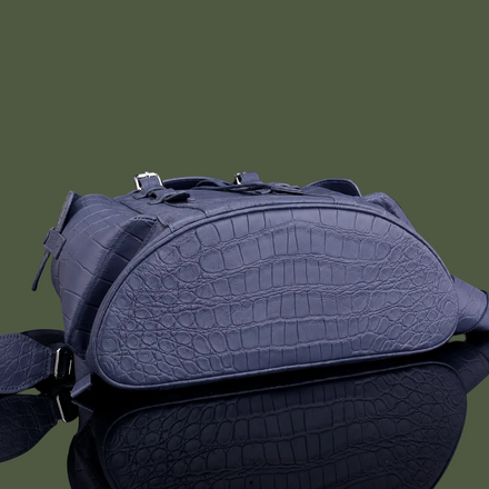 Load image into Gallery viewer, Lavanda Imperiale Nile Crocodile Leather Backpack