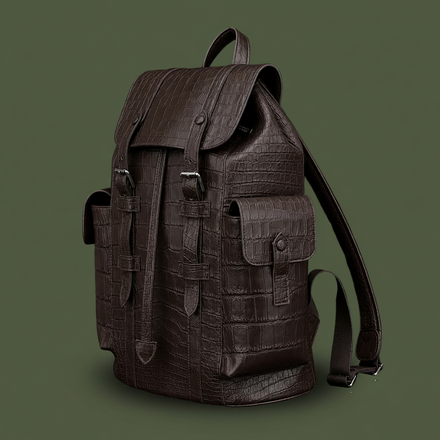 Load image into Gallery viewer, Moka Reale Nile Crocodile Leather Backpack