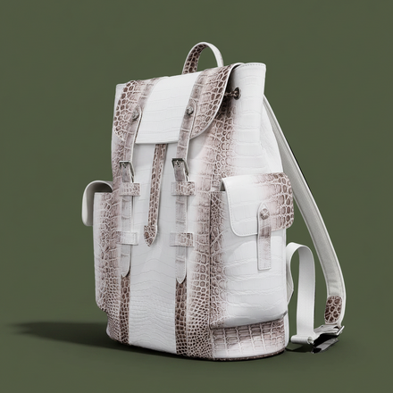 Load image into Gallery viewer, Himalayan Pearl Nile Crocodile Leather Backpack