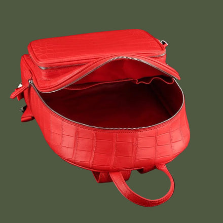 Load image into Gallery viewer, Rosso Imperiale Nile Crocodile Leather Backpack