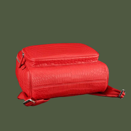 Load image into Gallery viewer, Rosso Imperiale Nile Crocodile Leather Backpack