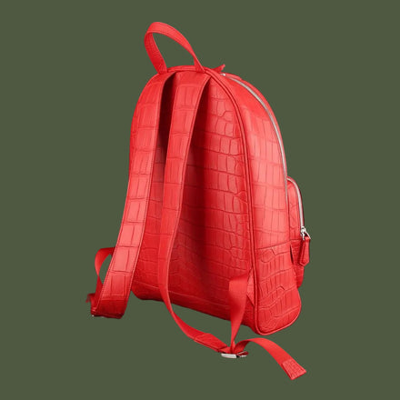 Load image into Gallery viewer, Rosso Imperiale Nile Crocodile Leather Backpack