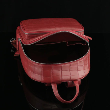 Load image into Gallery viewer, Bordeaux Imperiale Croco Leather Executive Backpack