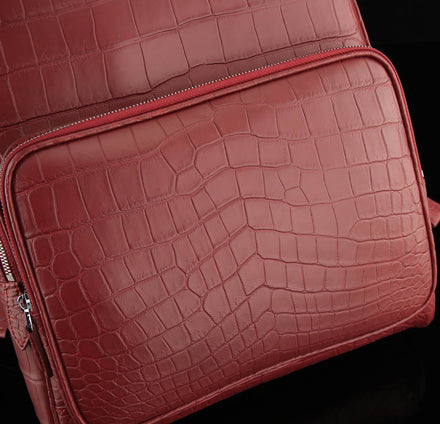 Load image into Gallery viewer, Bordeaux Imperiale Crocodile Nile Leather Backpack