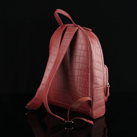 Load image into Gallery viewer, Bordeaux Imperiale Croco Leather Executive Backpack