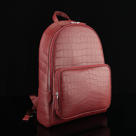 Load image into Gallery viewer, Bordeaux Imperiale Croco Leather Executive Backpack