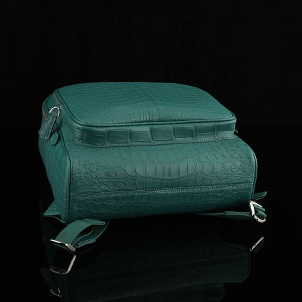 Load image into Gallery viewer, Verde Imperiale Croco Leather Executive Backpack
