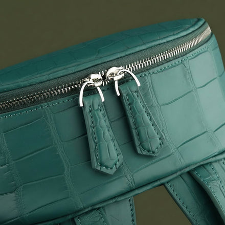 Load image into Gallery viewer, Verde Imperiale Nile Crocodile Leather Backpack