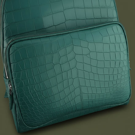 Load image into Gallery viewer, Verde Imperiale Nile Crocodile Leather Backpack