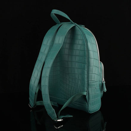 Load image into Gallery viewer, Verde Imperiale Croco Leather Executive Backpack