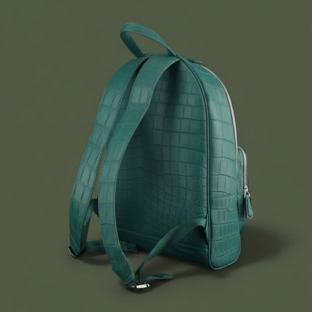 Load image into Gallery viewer, Verde Imperiale Nile Crocodile Leather Backpack