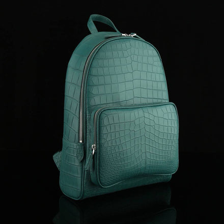 Load image into Gallery viewer, Verde Imperiale Croco Leather Executive Backpack