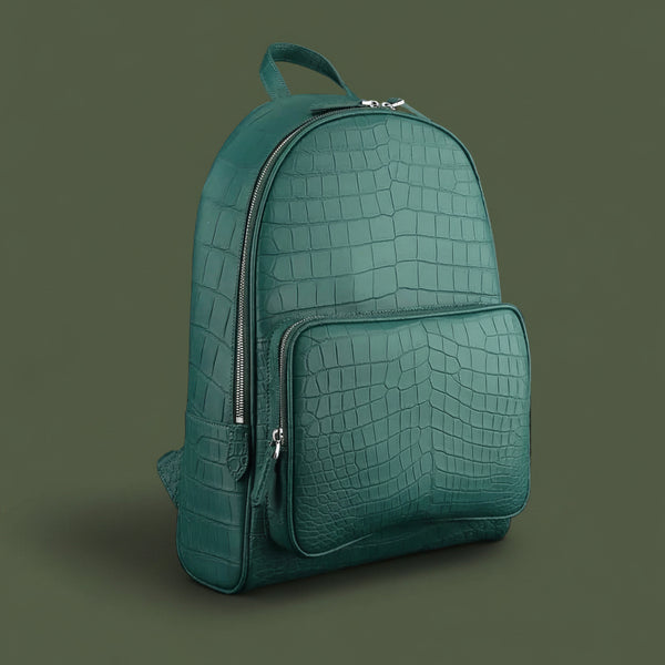 Verde Imperiale Nile Crocodile Leather Backpack