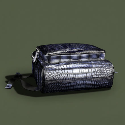 Load image into Gallery viewer, Zaffiro Imperiale Nile Crocodile Leather Backpack