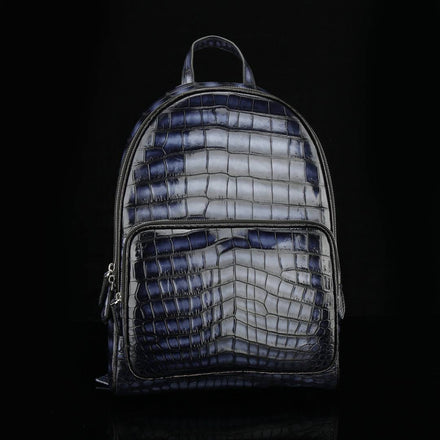 Load image into Gallery viewer, Zaffiro Imperiale Croco Leather Executive Backpack
