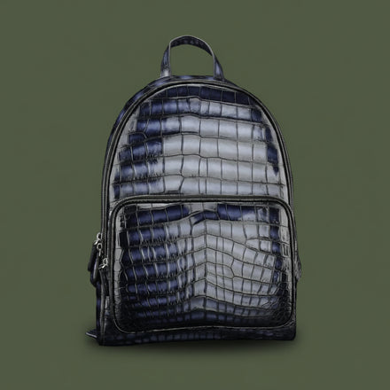 Load image into Gallery viewer, Zaffiro Imperiale Nile Crocodile Leather Backpack