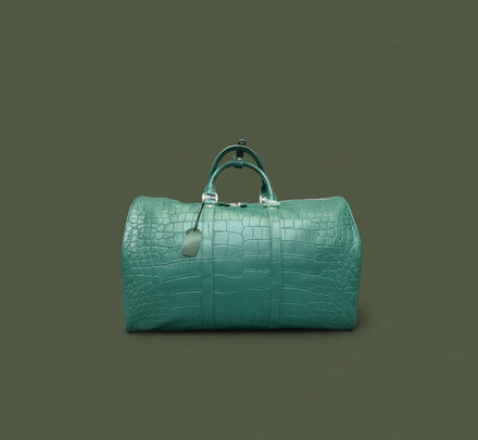 Load image into Gallery viewer, Smeraldo Imperiale Nile Crocodile Leather Travel Bag