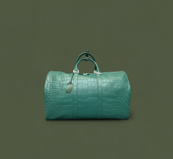 Smeraldo Imperiale Nile Crocodile Leather Travel Bag