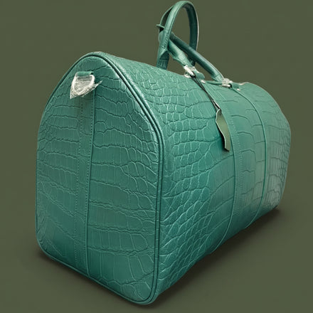 Load image into Gallery viewer, Smeraldo Imperiale Nile Crocodile Leather Travel Bag