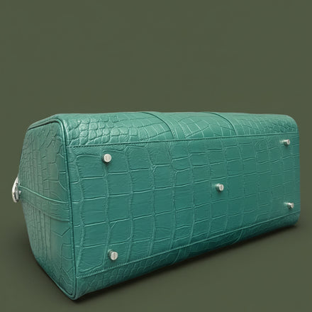 Load image into Gallery viewer, Smeraldo Imperiale Nile Crocodile Leather Travel Bag