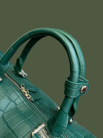 Load image into Gallery viewer, Smeraldo Imperiale Nile Crocodile Leather Travel Bag