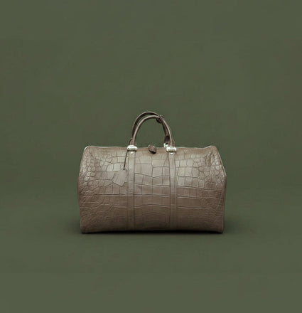 Load image into Gallery viewer, Tortora Imperiale Nile Crocodile Leather Travel Bag