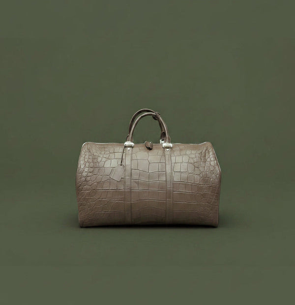 Tortora Imperiale Nile Crocodile Leather Travel Bag