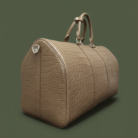 Load image into Gallery viewer, Tortora Imperiale Nile Crocodile Leather Travel Bag