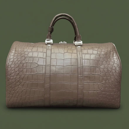 Load image into Gallery viewer, Tortora Imperiale Nile Crocodile Leather Travel Bag