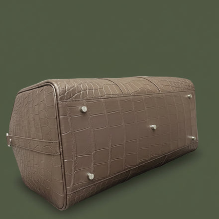 Load image into Gallery viewer, Tortora Imperiale Nile Crocodile Leather Travel Bag
