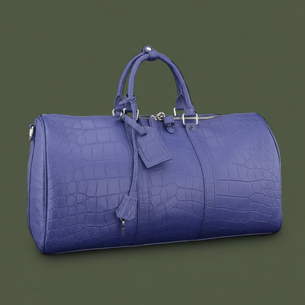 Load image into Gallery viewer, Lavanda Imperiale Nile Crocodile Leather Travel Bag
