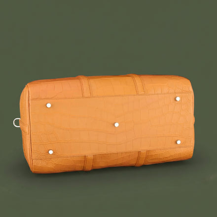 Load image into Gallery viewer, Cognac Imperiale Nile Crocodile Leather Travel Bag