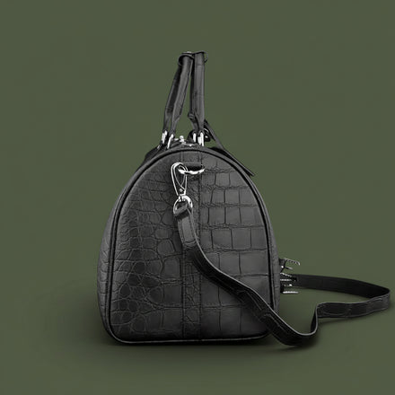 Load image into Gallery viewer, Nero Imperiale Nile Crocodile Leather Travel Bag