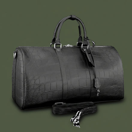 Load image into Gallery viewer, Nero Imperiale Nile Crocodile Leather Travel Bag