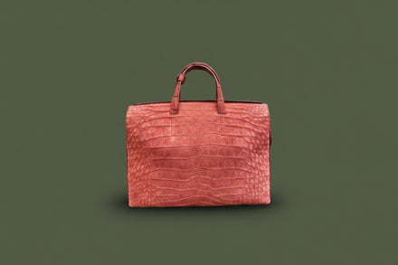Load image into Gallery viewer, Rosa Imperiale Nile Crocodile Leather Briefcase