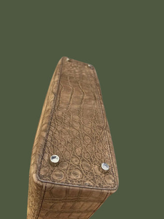 Load image into Gallery viewer, Tortora Imperiale Nile Crocodile Leather Briefcase