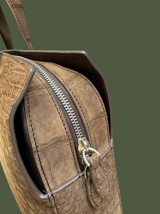 Load image into Gallery viewer, Tortora Imperiale Nile Crocodile Leather Briefcase
