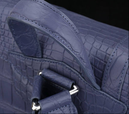 Load image into Gallery viewer, Lavanda Imperiale Nile Crocodile Leather Backpack
