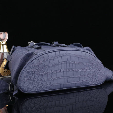 Load image into Gallery viewer, Lavanda Imperiale Croco Leather Executive Backpack