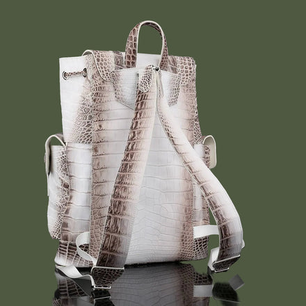 Load image into Gallery viewer, Himalayan Pearl Nile Crocodile Leather Backpack