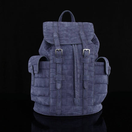 Load image into Gallery viewer, Lilla Veneziano Croco Leather Executive Backpack