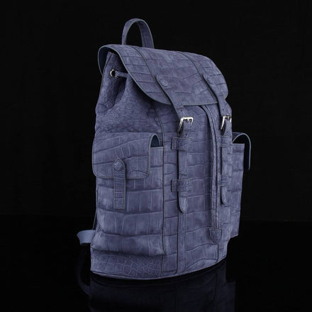 Load image into Gallery viewer, Lilla Veneziano Croco Leather Executive Backpack