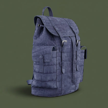 Load image into Gallery viewer, Lilla Veneziano Nile Crocodile Leather Backpack