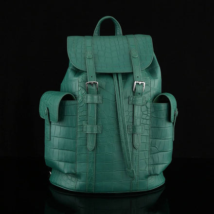 Load image into Gallery viewer, Giada Reale Croco Leather Executive Backpack
