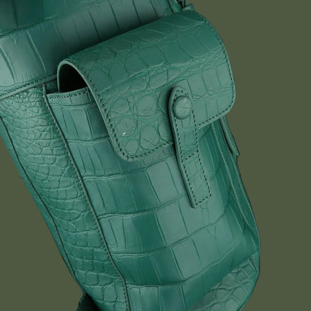 Load image into Gallery viewer, Giada Reale Nile Crocodile Leather Backpack