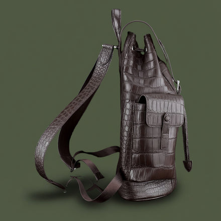 Load image into Gallery viewer, Moka Reale Nile Crocodile Leather Backpack