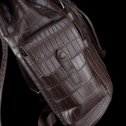 Load image into Gallery viewer, Moka Reale Croco Leather Executive Backpack