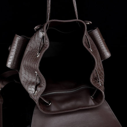 Load image into Gallery viewer, Moka Reale Croco Leather Executive Backpack