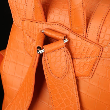 Load image into Gallery viewer, Arancia Imperiale Crocodile Leather Backpack