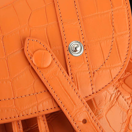 Load image into Gallery viewer, Arancia Imperiale Crocodile Leather Backpack